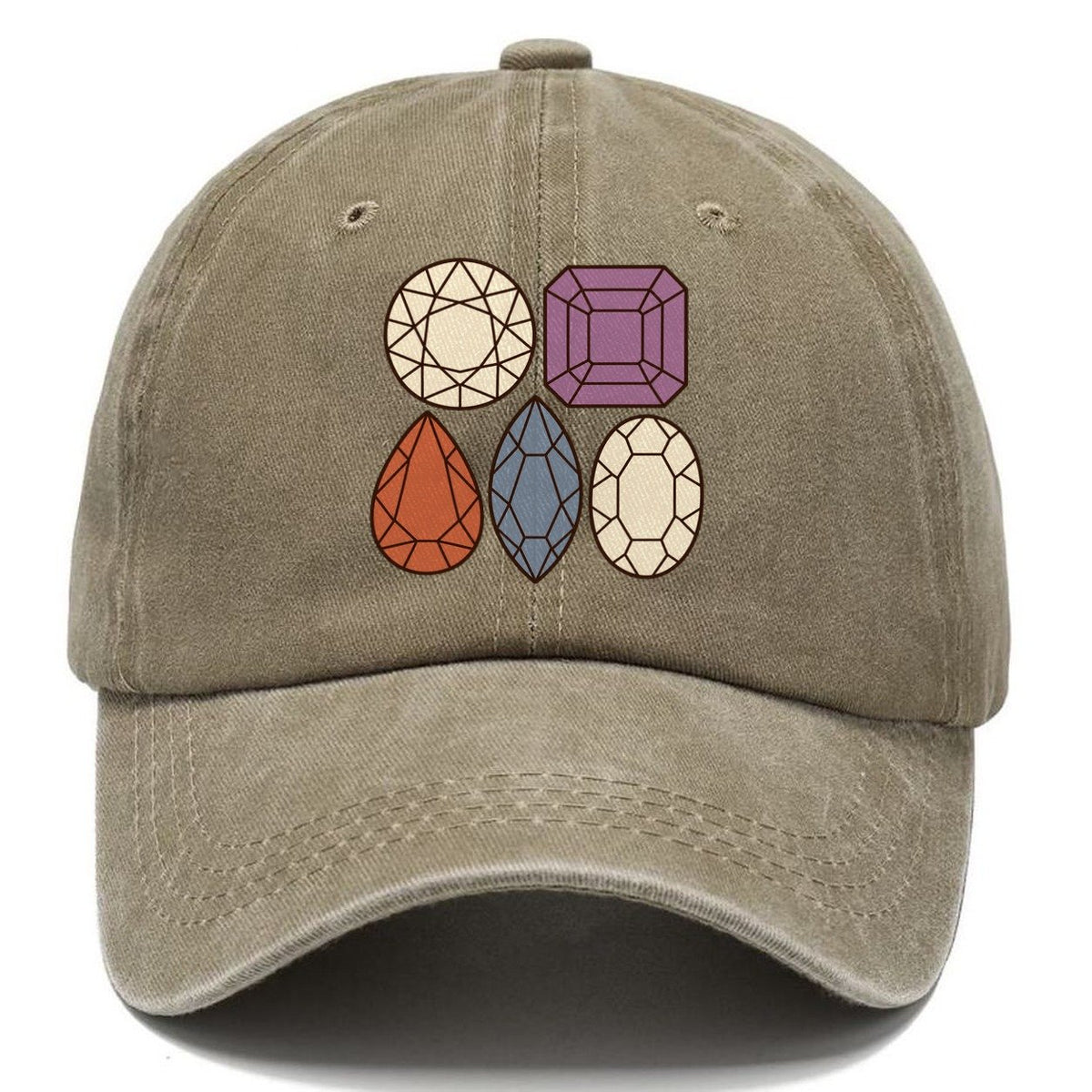 Gem Cut Silhouette Set Rocks And Minerals Classic Cap – Warm Sand