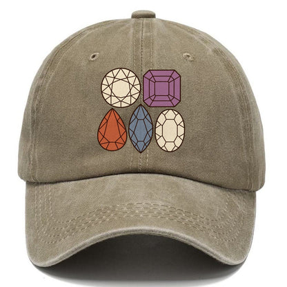 Gem Cut Silhouette Set Rocks And Minerals Classic Cap – Warm Sand