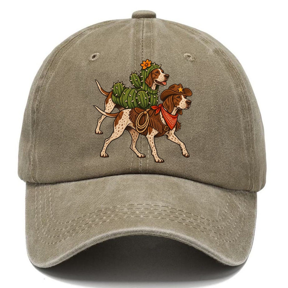 2 Pointers In Halloween Costumes Hdp 38 Parade Lineup Halloween Dog Parade Classic Cap – Warm Sand