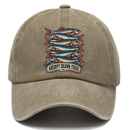Anchovy Column Stack Fishing Club Classic Cap – Warm Sand
