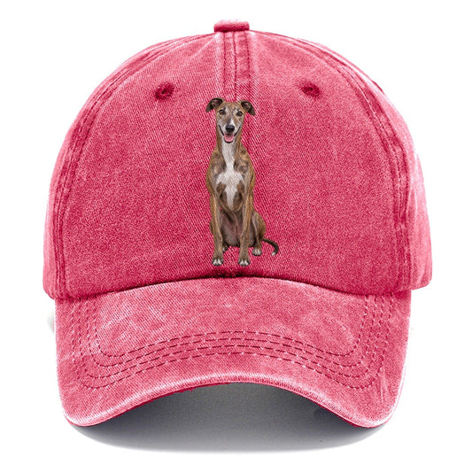 Greyhound Sitting Top Breeds Classic Cap – Pomegranate Blush