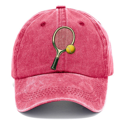 Tennis Racket Ball Balance Pastimes Companions Classic Cap – Pomegranate Blush