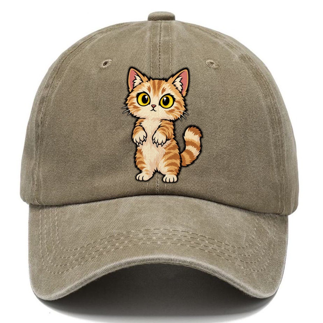 Munchkin Standing Up Peeking Cats Classic Cap – Warm Sand