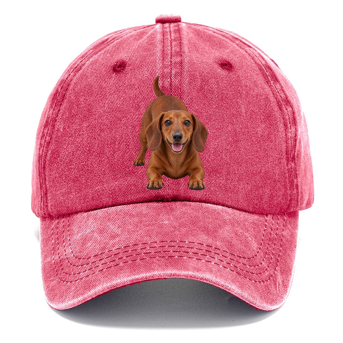 Dachshund Play Bow Top Breeds Classic Cap – Pomegranate Blush