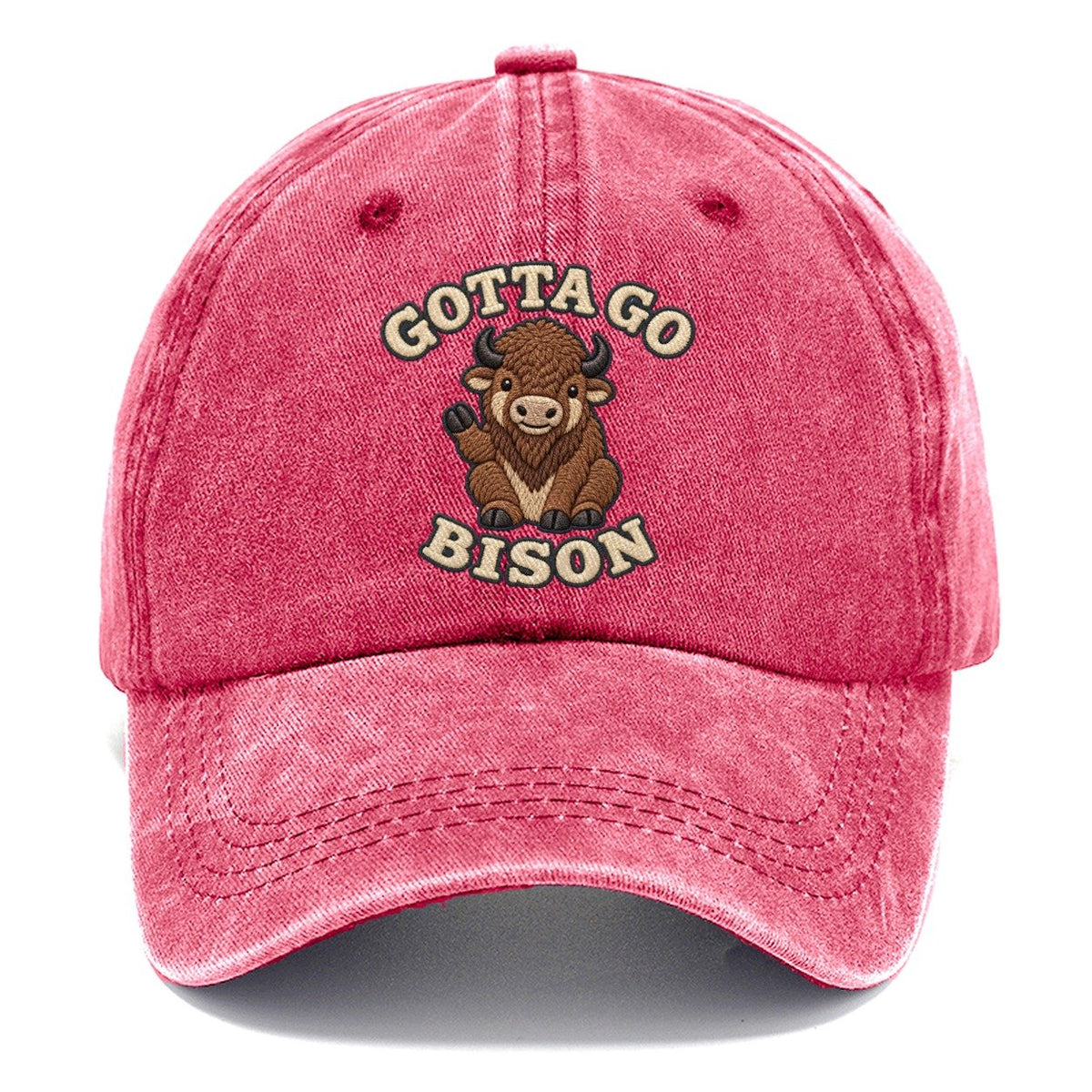 Bison Animal Puns Classic Cap – Pomegranate Blush