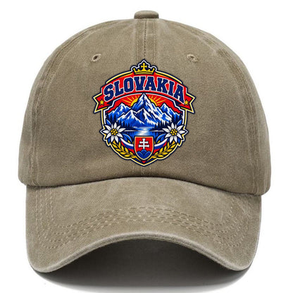 Slovakia Retro Badge Country Logos Classic Cap – Warm Sand