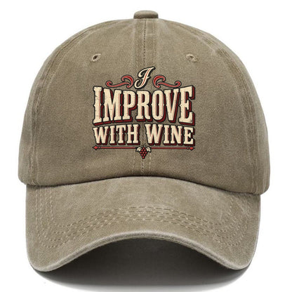 I Improve With Wine American Wit Classic Cap – Warm Sand
