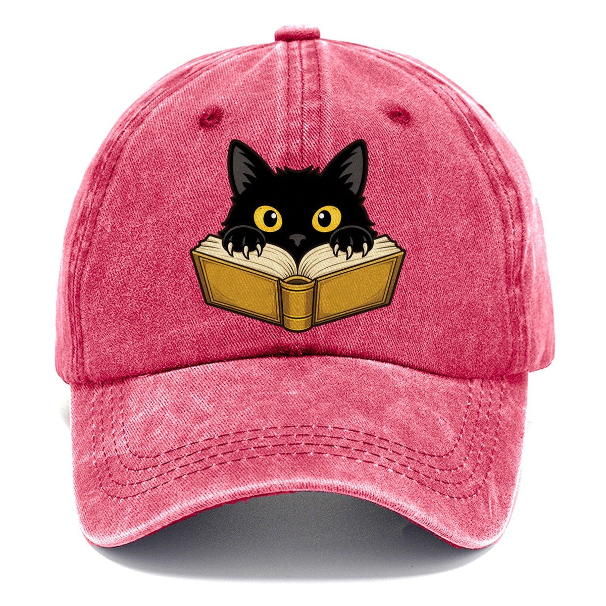 Black Cat Open Book Fan Favorites Classic Cap – Pomegranate Blush