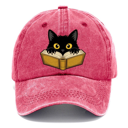 Black Cat Open Book Fan Favorites Classic Cap – Pomegranate Blush