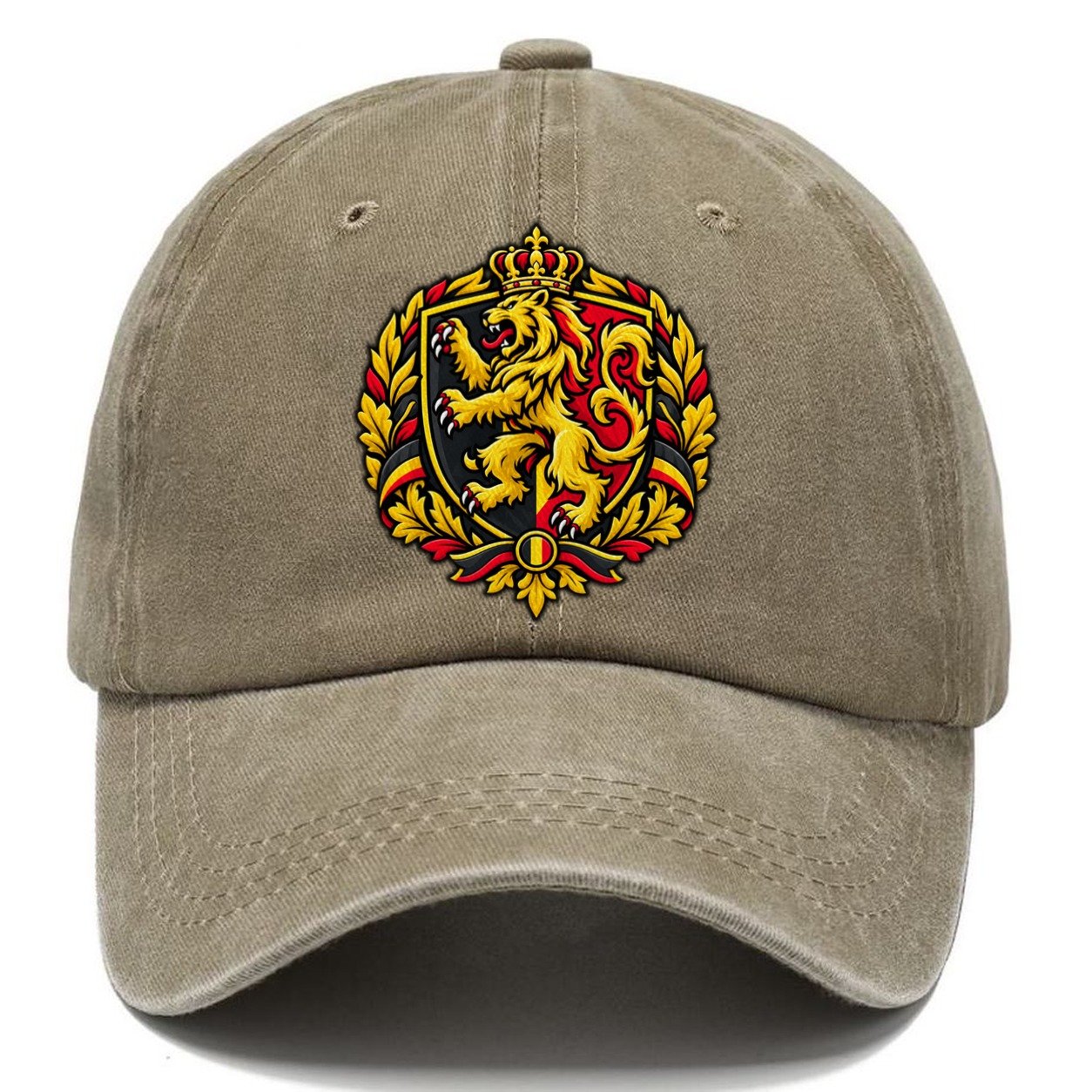 Belgium Heraldic Crest Country Logos Classic Cap – Warm Sand