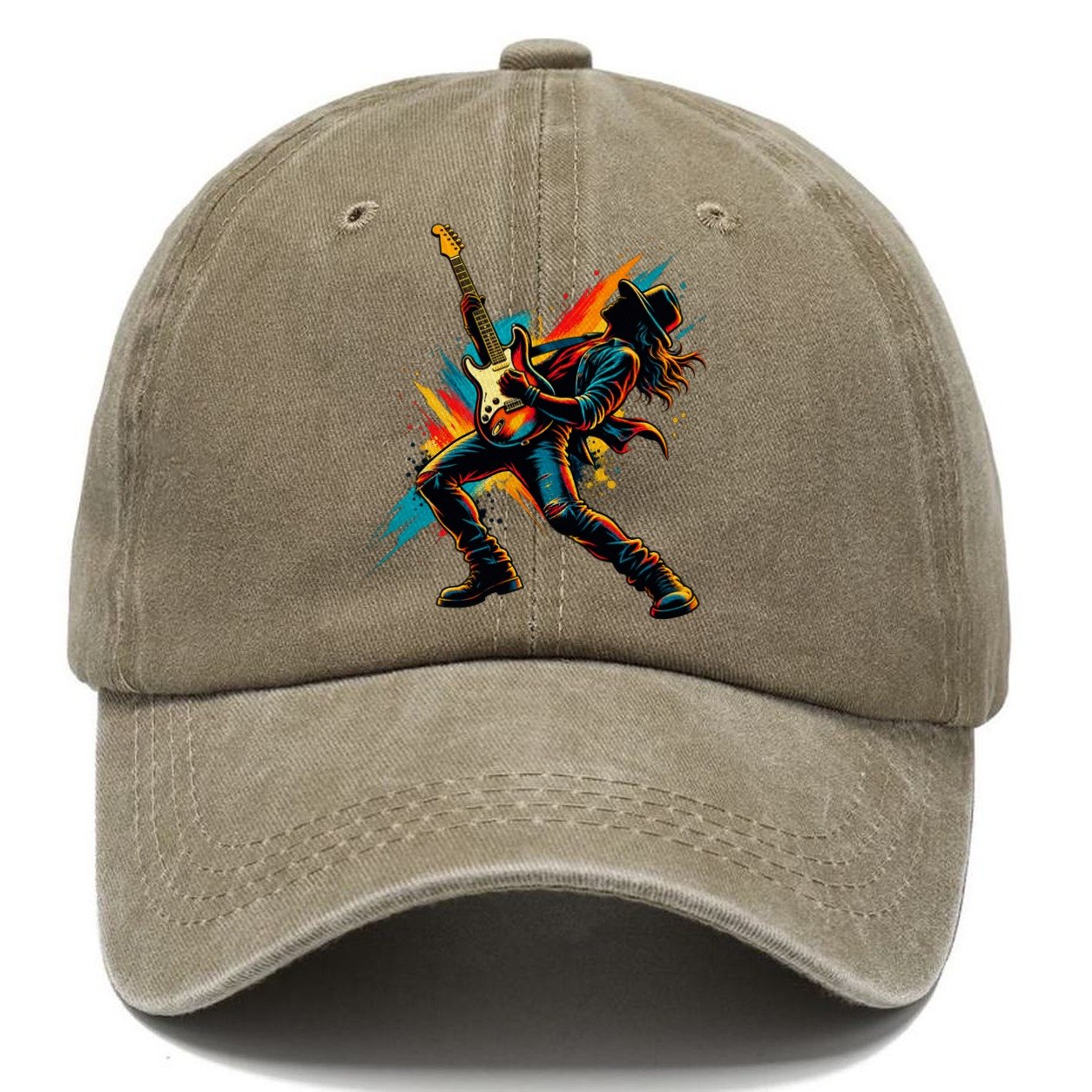 Electric Guitar Icon Music Instruments Classic Cap – Warm Sand