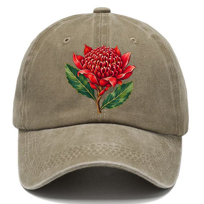 New South Wales Waratah Bloom Australia Cultural Icons Classic Cap – Warm Sand