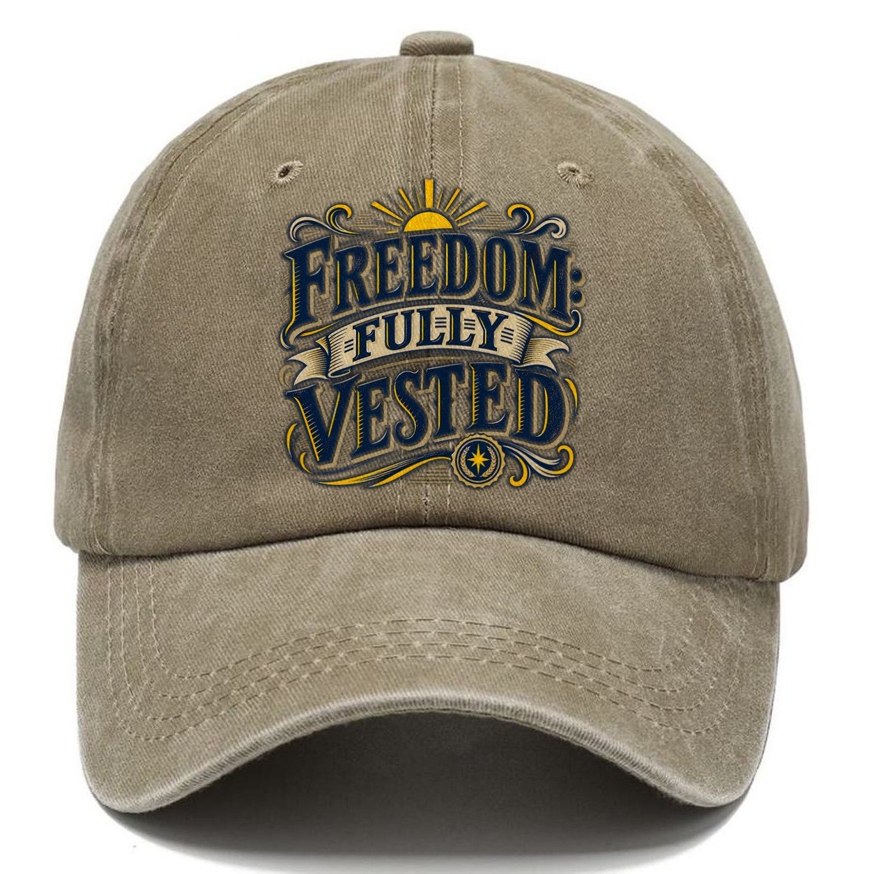 Freedom Fully Vested Retired Living Classic Cap – Warm Sand