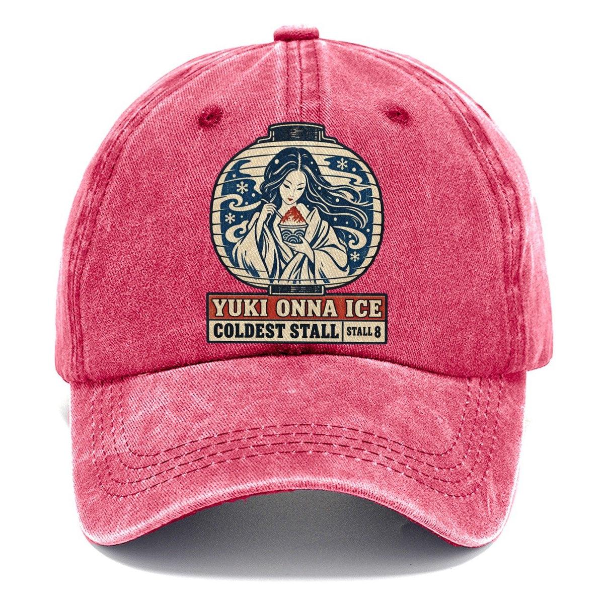 Yuki Onna Ice Yokai Night Market Classic Cap – Pomegranate Blush