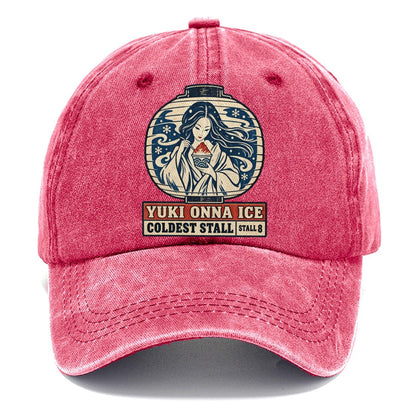 Yuki Onna Ice Yokai Night Market Classic Cap – Pomegranate Blush