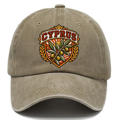 Cyprus Retro Badge Country Logos Classic Cap – Warm Sand