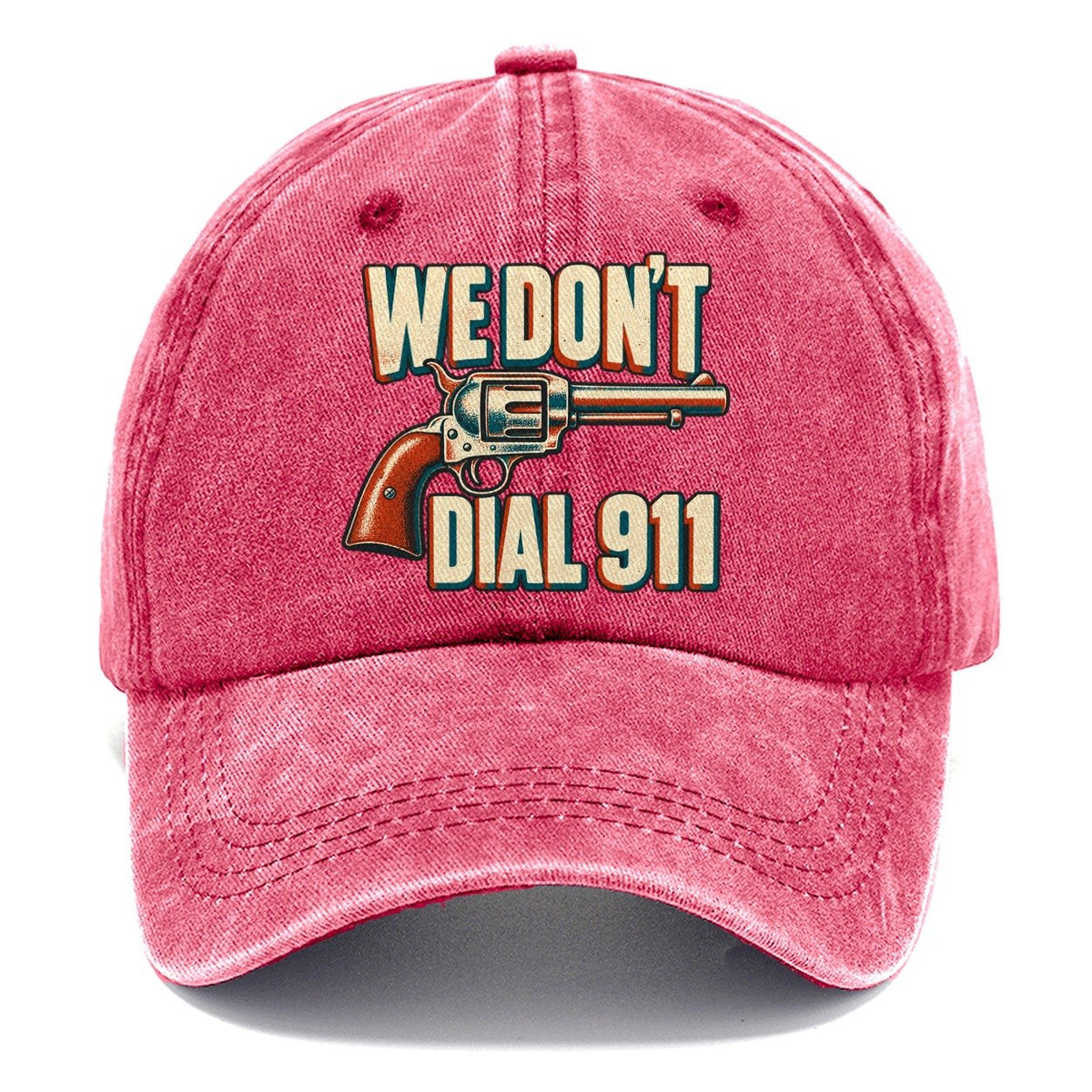 Risograph Offset We Don't Dial 911 Classic Cap – Pomegranate Blush
