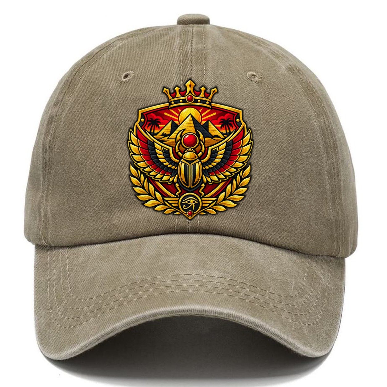 Egypt Heraldic Crest Country Logos Classic Cap – Warm Sand