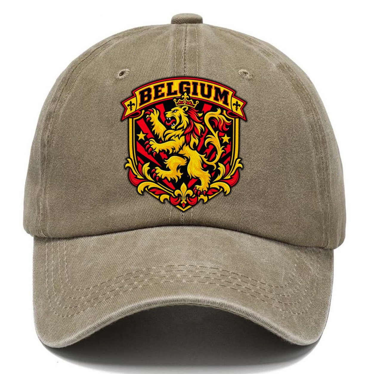 Belgium Retro Badge Country Logos Classic Cap – Warm Sand