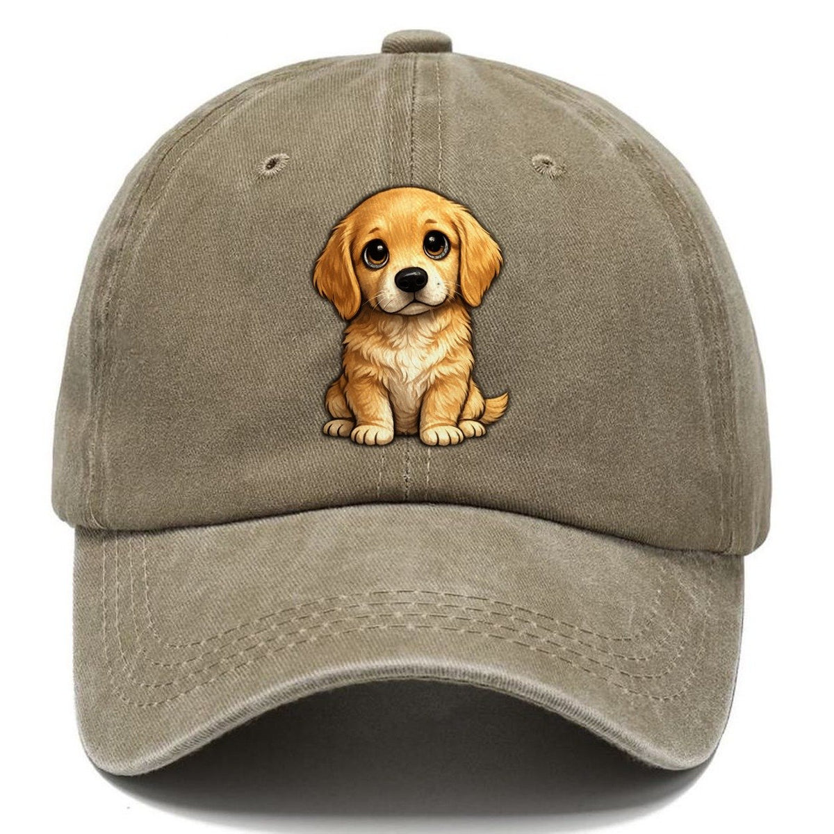 Golden Retriever Sitting Sweetheart Classic Cap – Warm Sand