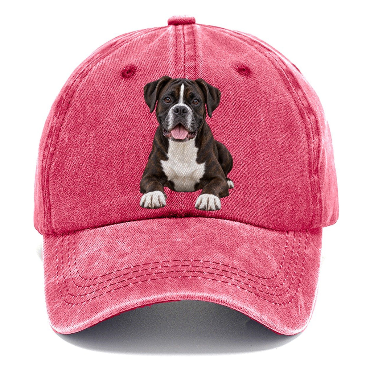 Black Reverse Brindle Boxer Classic Cap – Pomegranate Blush