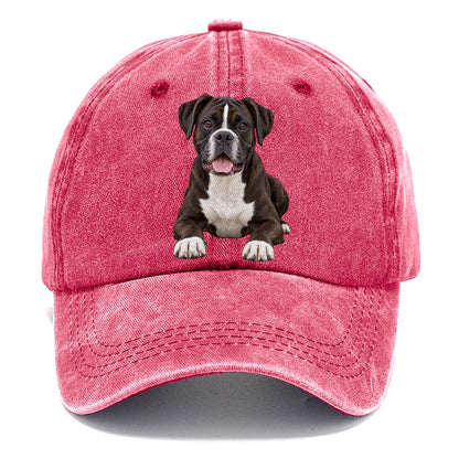 Black Reverse Brindle Boxer Classic Cap – Pomegranate Blush