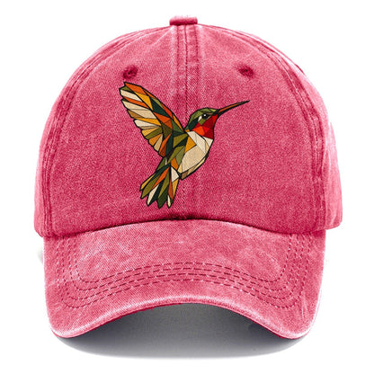 Ruby Throated Hummingbird Wildwood Mosaic Classic Cap – Pomegranate Blush