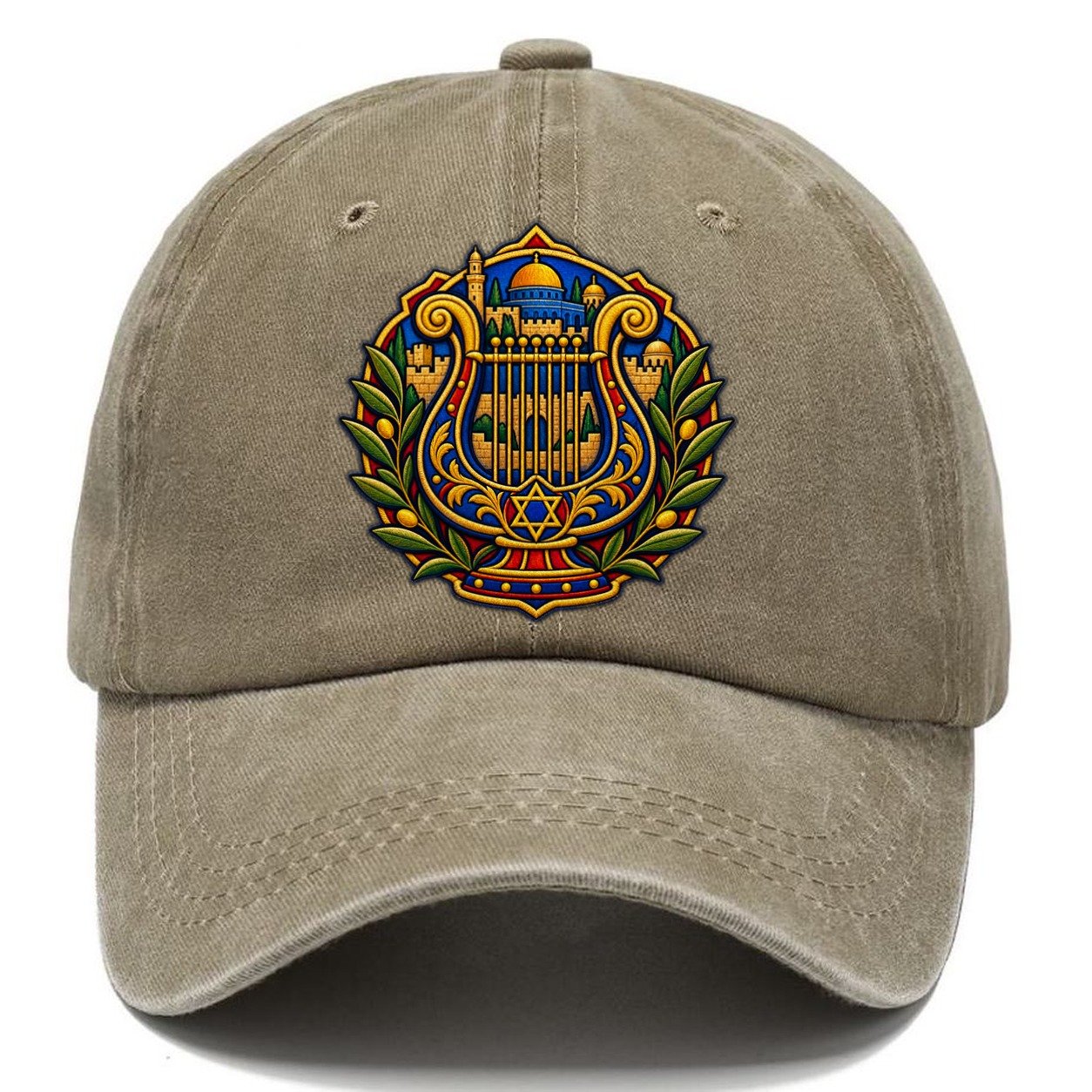 Harp Of David Jerusalem Classic Cap – Warm Sand