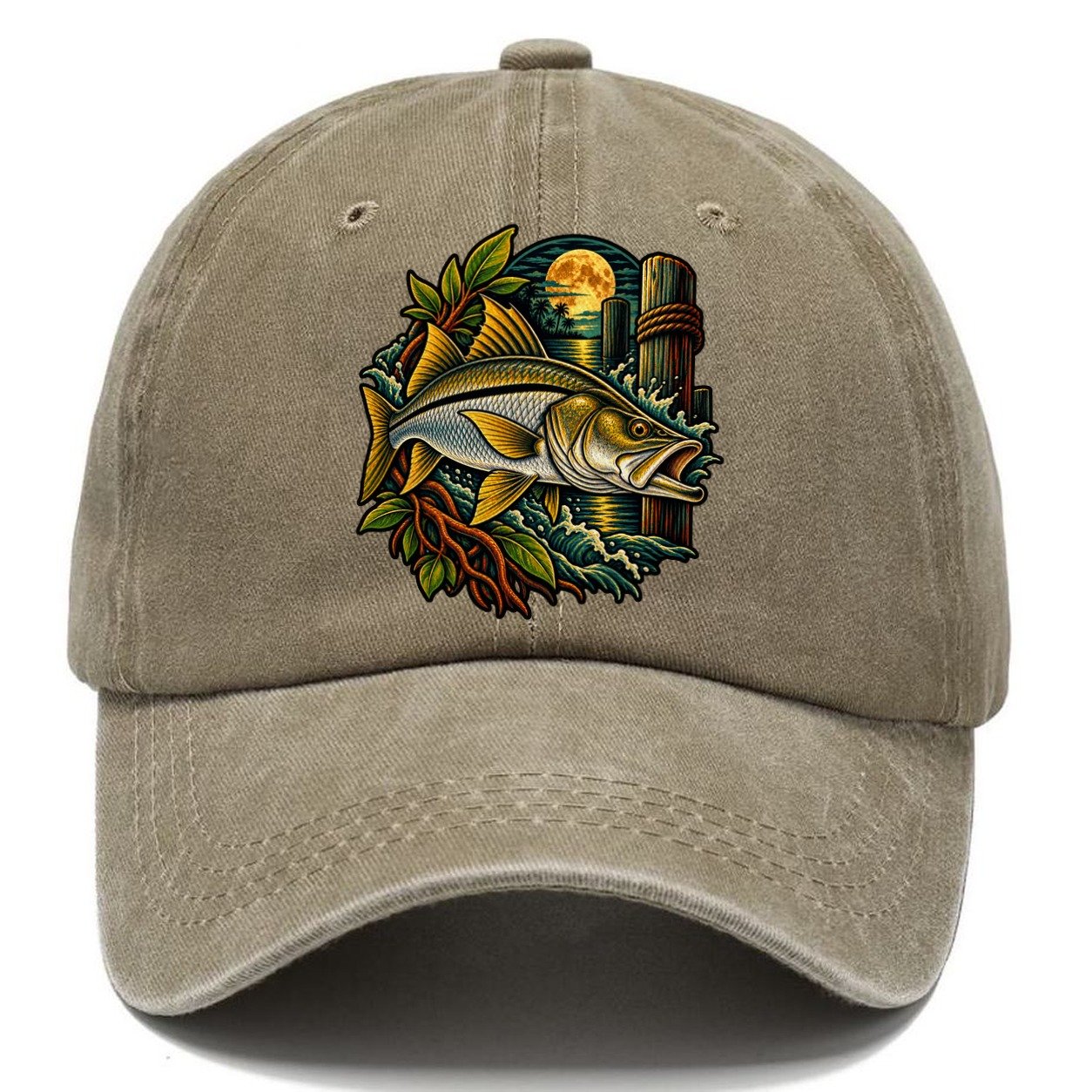 Snook Night Hunter Fishing Club Classic Cap – Warm Sand