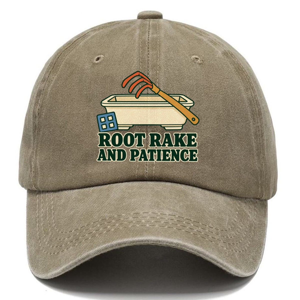 Root Rake And Patience Bonsai Classic Cap – Warm Sand