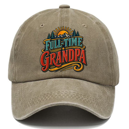 Full Time Grandpa Retired Living Classic Cap – Warm Sand