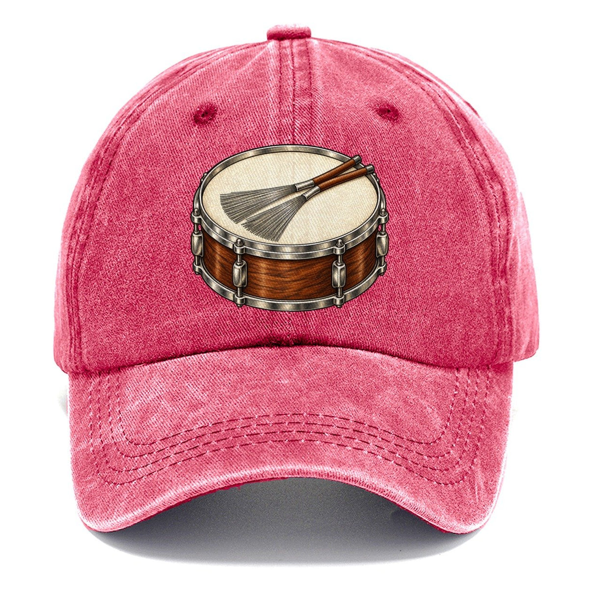 Snare With Resting Brushes Pastimes Companions Classic Cap – Pomegranate Blush