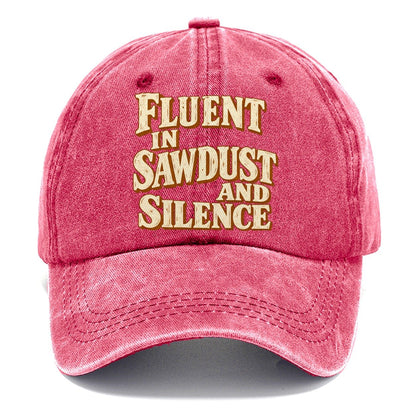 Fluent in Sawdust and Silence Handcrafted Classic Cap – Pomegranate Blush