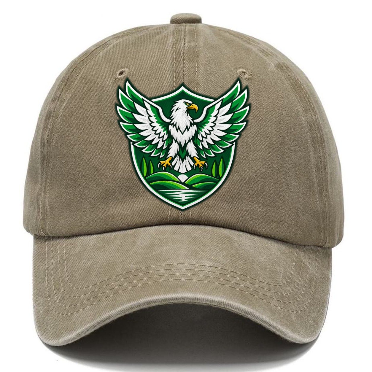 Nigeria Minimal Emblem Country Logos Classic Cap – Warm Sand