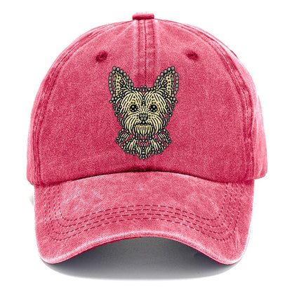 Yorkie Fringe Face Classic Cap – Pomegranate Blush