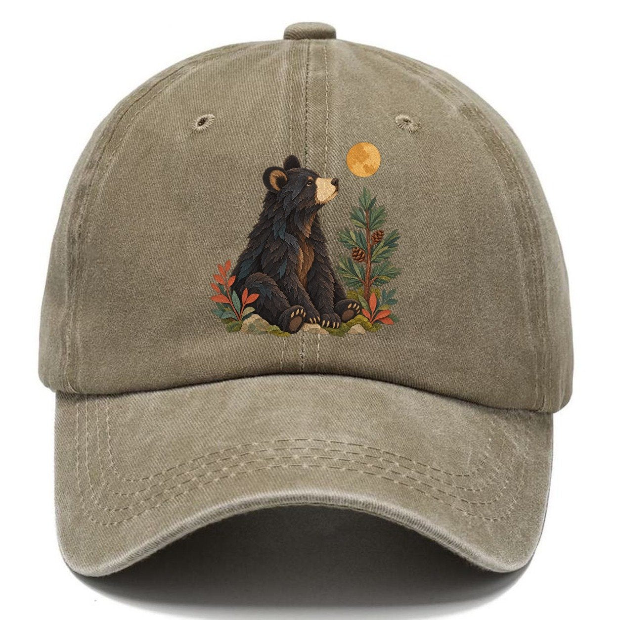 Small Bear Pine Moon Gentle Wild Classic Cap – Warm Sand