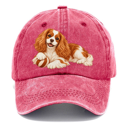 Cavalier King Charles Spaniel Resting Classic Cap – Pomegranate Blush