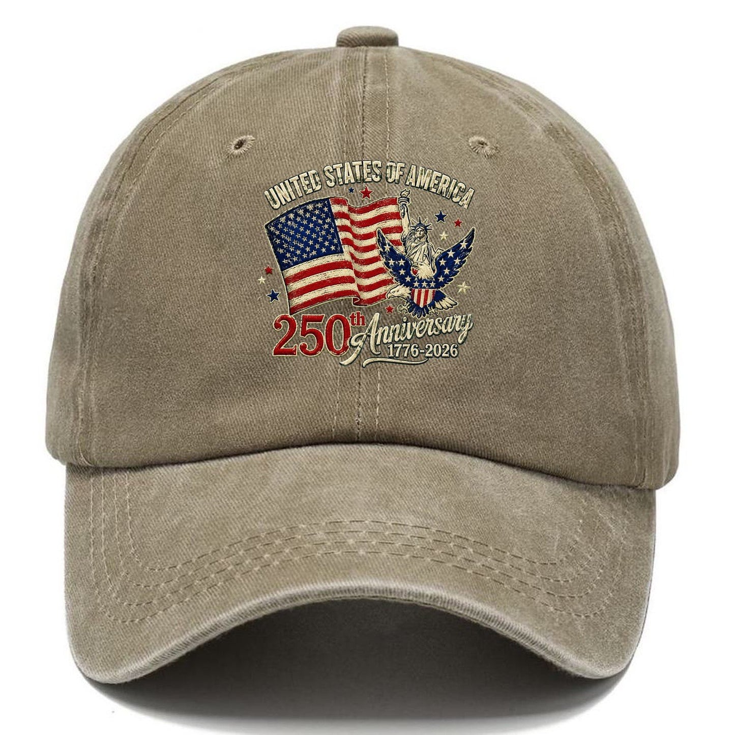 Us 250Th Patch Emblem Classic Cap – Warm Sand