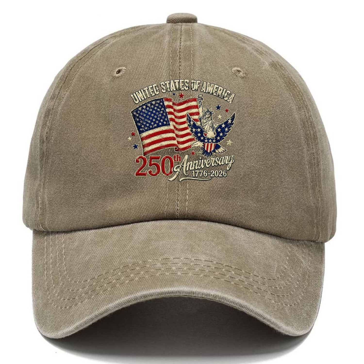 Us 250Th Patch Emblem Classic Cap – Warm Sand