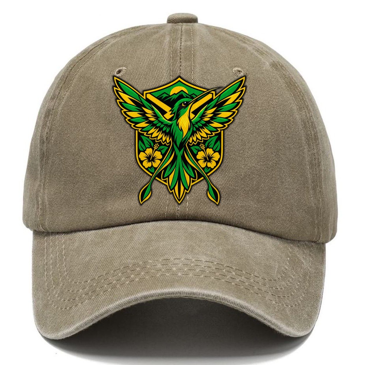 Jamaica Minimal Emblem Country Logos Classic Cap – Warm Sand