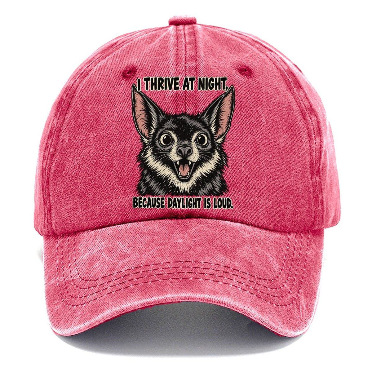 I Thrive At Night Feral Logic Classic Cap – Pomegranate Blush
