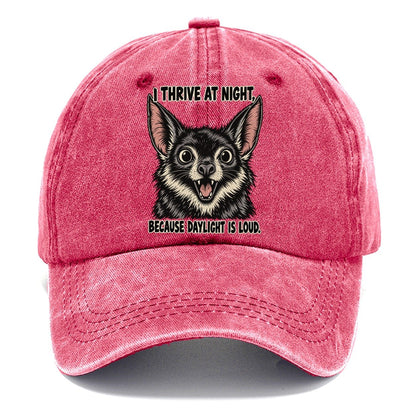 I Thrive At Night Feral Logic Classic Cap – Pomegranate Blush