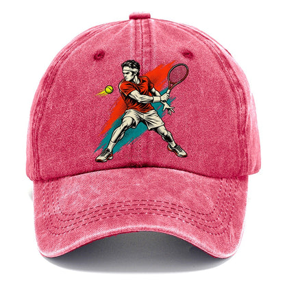 Pop Art Tennis Backhand Classic Cap – Pomegranate Blush