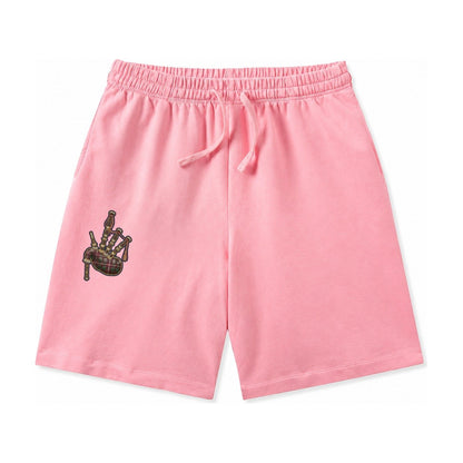 Scottish Thistle Washed Shorts – Pink
