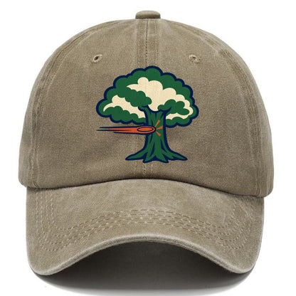 Tree Impact Diagram Disc Golf Classic Cap – Warm Sand