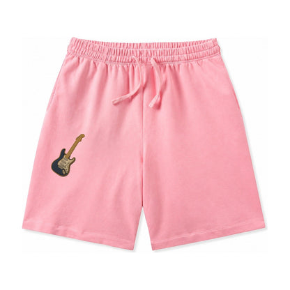 Electric Guitar Washed Shorts – Pink