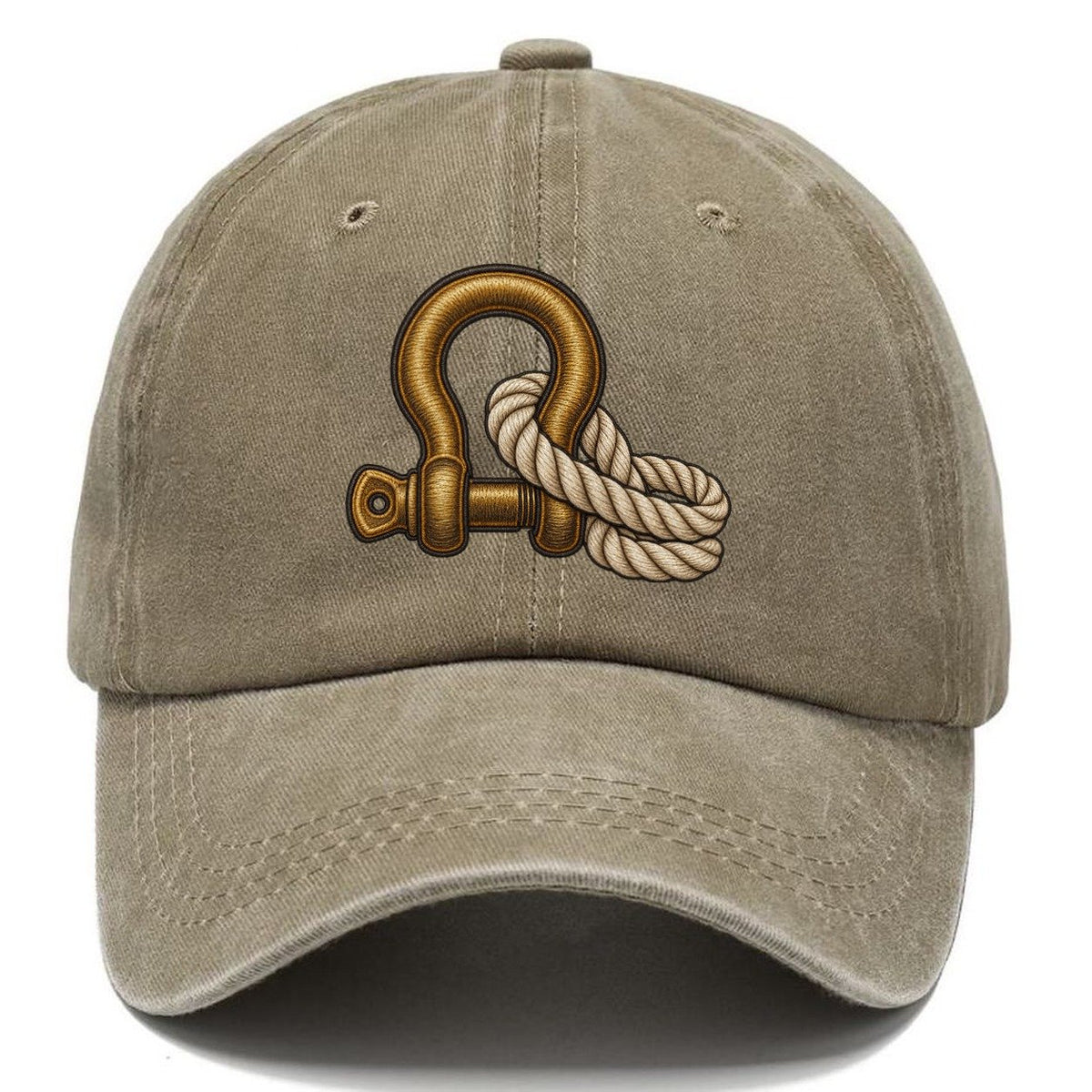 Bow Shackle And Coiled Rope Off Roading And Overlanding Classic Cap – Warm Sand