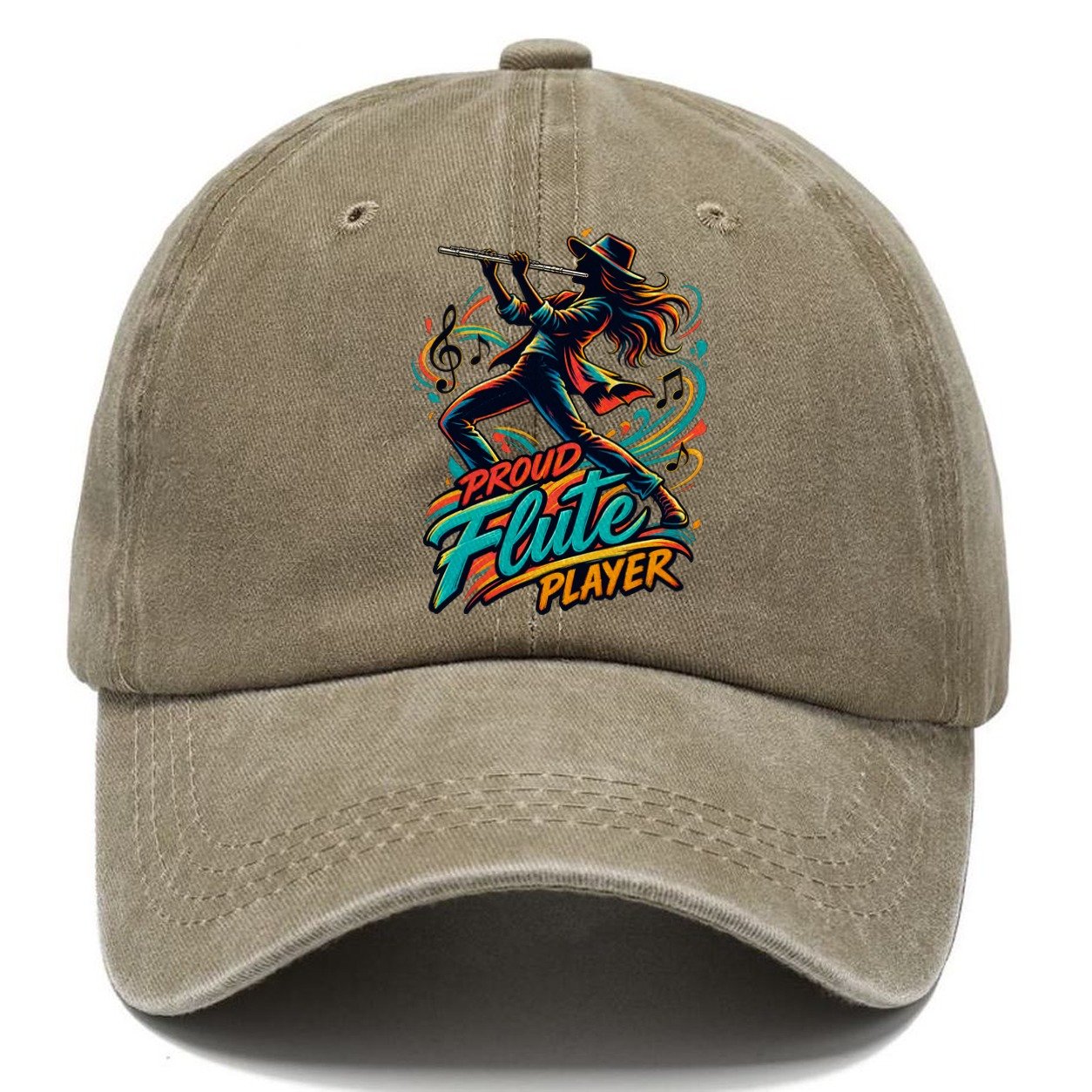 Proud Flute Player Music Instruments Classic Cap – Warm Sand