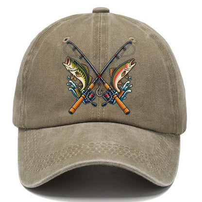 Crossed Rods Fishing Elegant Classic Cap – Warm Sand