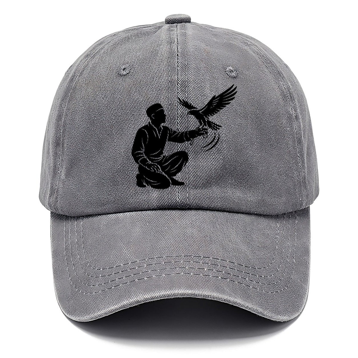 Kneeling Falconer with Falcon Classic Cap – Urban Haze
